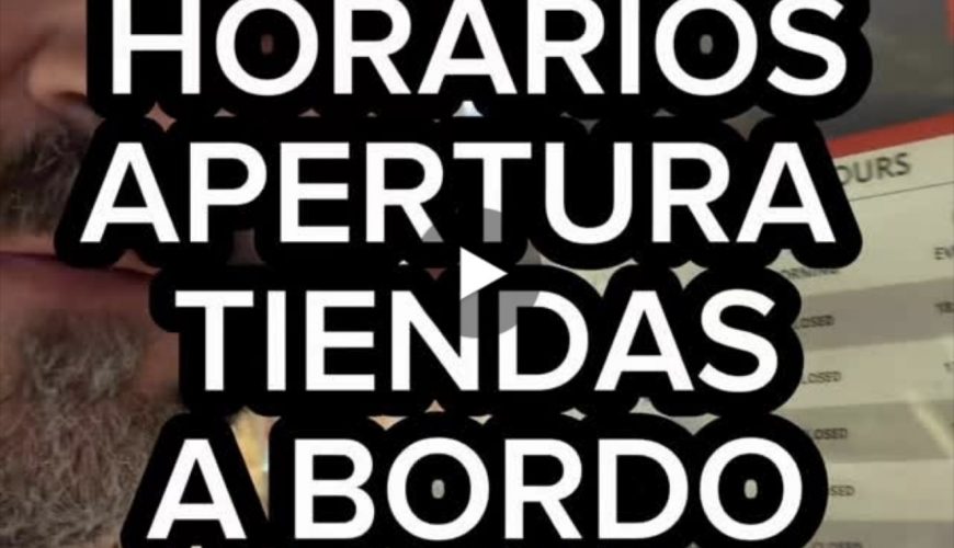 Horario de las tiendas a bordo